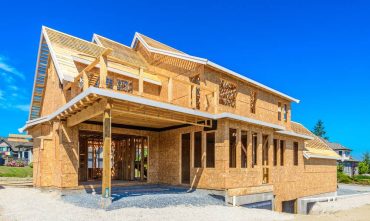 New,Residential,Home,Under,Construction,,Framing.,North,America.